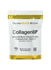 California Gold Nutrition Collagen Powder with Hyaluronic Acid and Vitamin C in an unflavored 7.26 oz package
